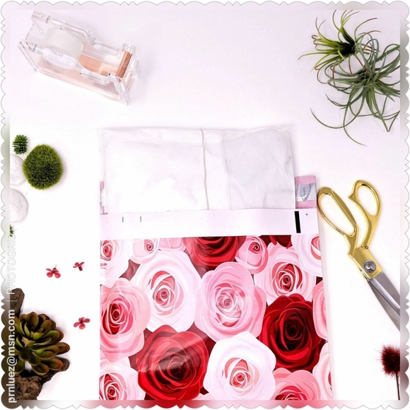 25 (10x13) Designer Mailers Roses Poly Mai… - Picture 4 of 5